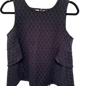 Ann Taylor Navy and White Tank Top